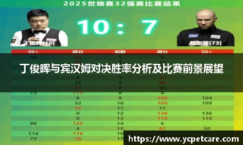 丁俊晖与宾汉姆对决胜率分析及比赛前景展望